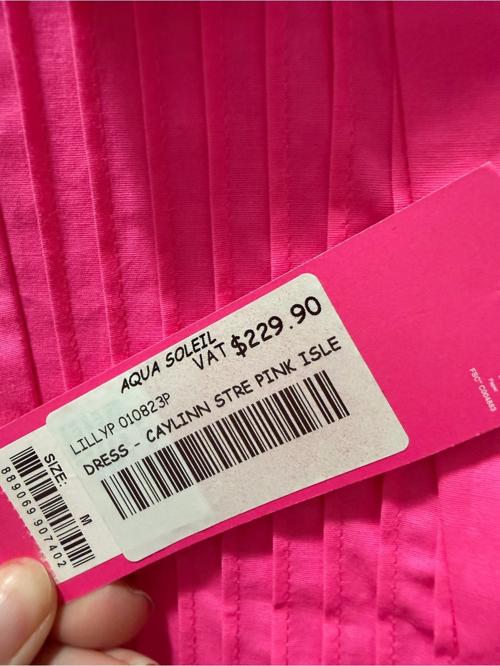 Lilly Pulitzer Neon Pink Sleeveless Ruffle Hem Dress - Picture 2 of 3
